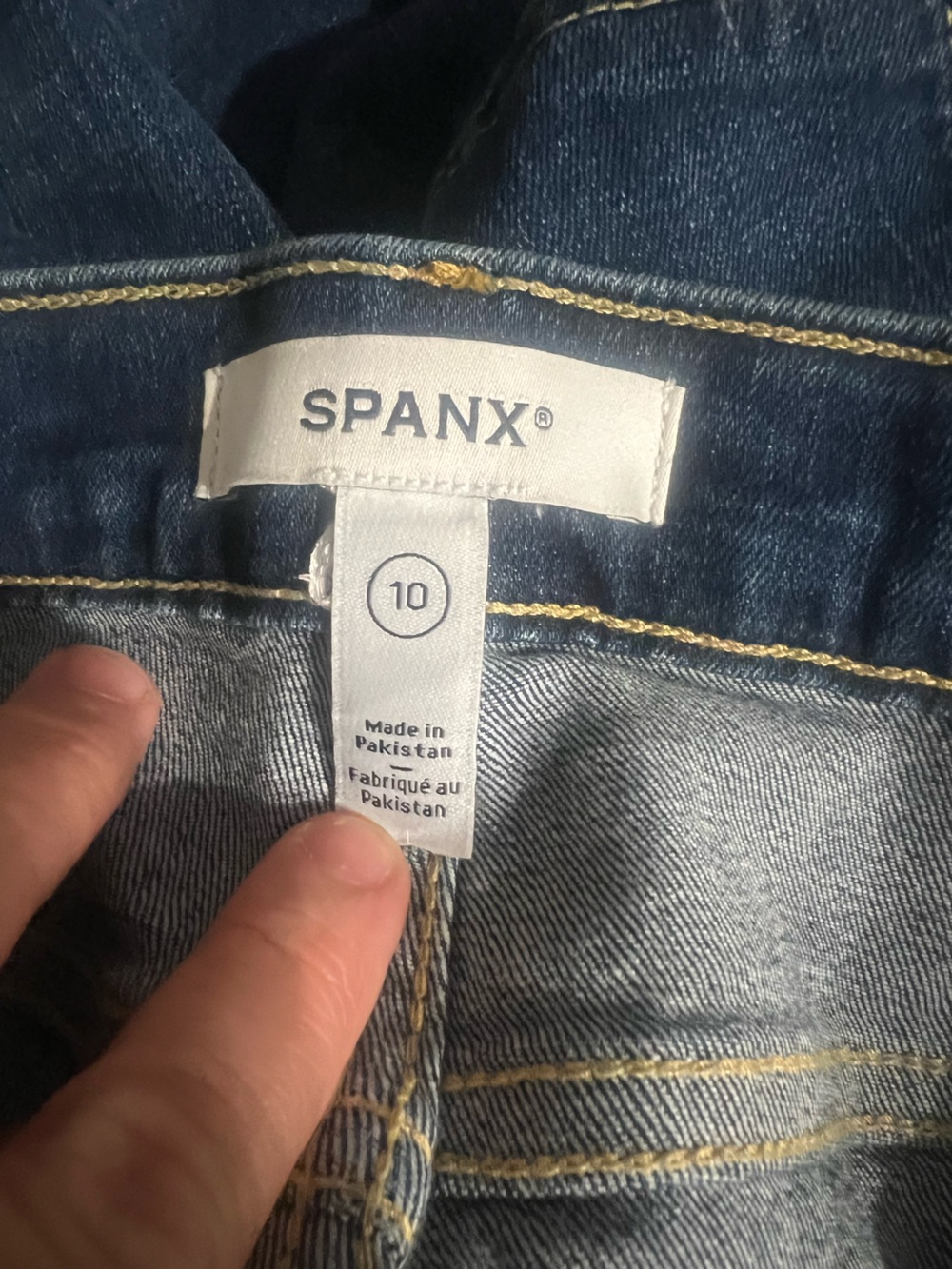 SPANX Dark Blue Wide-Leg High-Rise Jeans - Picture 3 of 3